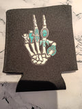 Skeleton hand peace sign